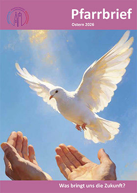 Titelbild des Pfarrbriefes Ostern 2026 des Pfarrverbandes Obersendling-Waldfriedhof